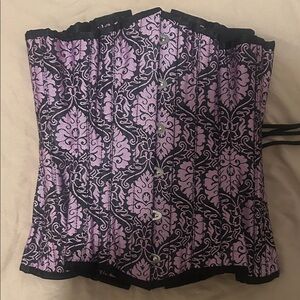 Elegant Purple and Black Corset